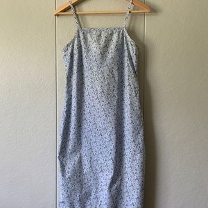 Floral Blue Spaghetti Strap Dress